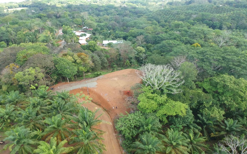 Aerial view of 10,394 sq meter lot for sale Pavones Costa Rica