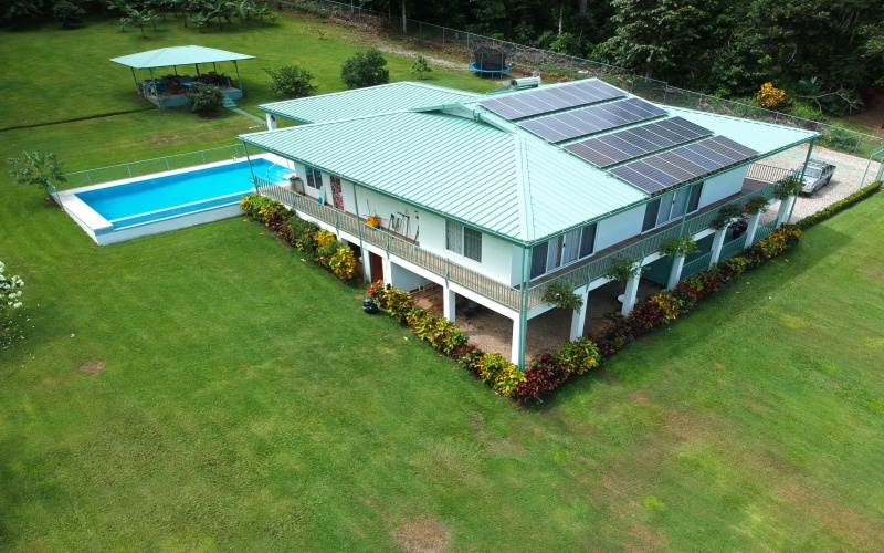 A photo of a fully solar powered home for sale in Golfito Costa Rica