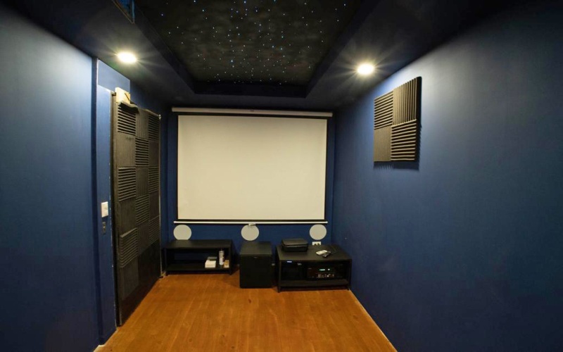 The Theatre Room in a Shipping Container Home for sale in Pavon Costa Rica